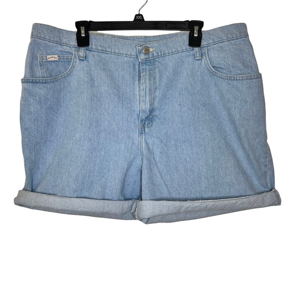 Vintage/Y2K Lee Riders High- Rise Light Wash Jean Shorts Plus Size 20W - Picture 1 of 5